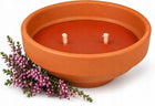 Znicz otwarty ceramiczny tradycyjny retro 2 knoty 0,7 KG 10 godz 4 SZT lampion parafinowy na grób, dekoracja cmentarna