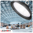 Lampa przemysłowa LED UFO do magazynu Hali 150W 22500lm hermetyczna HighBay oprawa fabryczna do warsztatu, czarna