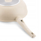 PATELNIA WOK Głęboka Indukcja GAZ POKRYWKA Konighoffer Creamy Marble 30 cm nieprzywierająca, do kuchenek ceramicznych i