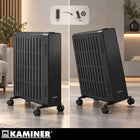 Grzejnik Olejowy Elektryczny Termostat 2500W 11 Żeber Czarny WiFi Pilot 500 mm 640 mm grzewcza
