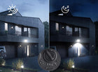 Halogen LED Naświetlacz z Czujnikiem Ruchu Zmierzchu 20W IP65 lampa PIR reflektor do ogrodu, 1600 lm, 4500 K, światło