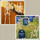SZKIELET WISZĄCY MODEL KOŚCIOTRUP DEKORACJA SKELETON NA HALLOWEEN 90 CM plastikowa ozdoba, straszak do domu i na imprezę