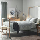 IKEA TRADKRASSULA Komplet pościeli 150x200 kołdra, 50x70poduszka 48%bawełna bielizna sypialniana, biała w kropki