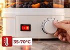 Suszarka do żywności fresh dryer 500 w 5 sit regulacja temperatury grzyby, owoce, warzywa i zioła, dehydrator BPA free