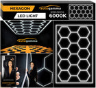 Lampa LED hexagon Panel Oświetlenie Warsztat Garaż Dom 243 x 483 5500-6000K plafon sufitowy ze zintegrowanym źródłem