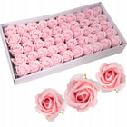 Ozdobne Róże Mydlane Kwiaty 50 szt MIX kolor do Dekoracji Flower Box mydełka w kształcie różyczek, upominek, ozdoba