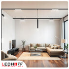Lampa LED liniowa szynowa magnetyczna Reflektor 18W czarny 45cm 3 barwy CCT oprawa do szynoprzewodu, do salonu, kuchni