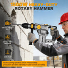 Deko 3-w-1 1500W, 5.5J młotowiertarka do wiercenia i kucia betonu młot kujący SDS Plus, zasilanie sieciowe 220 V, prace