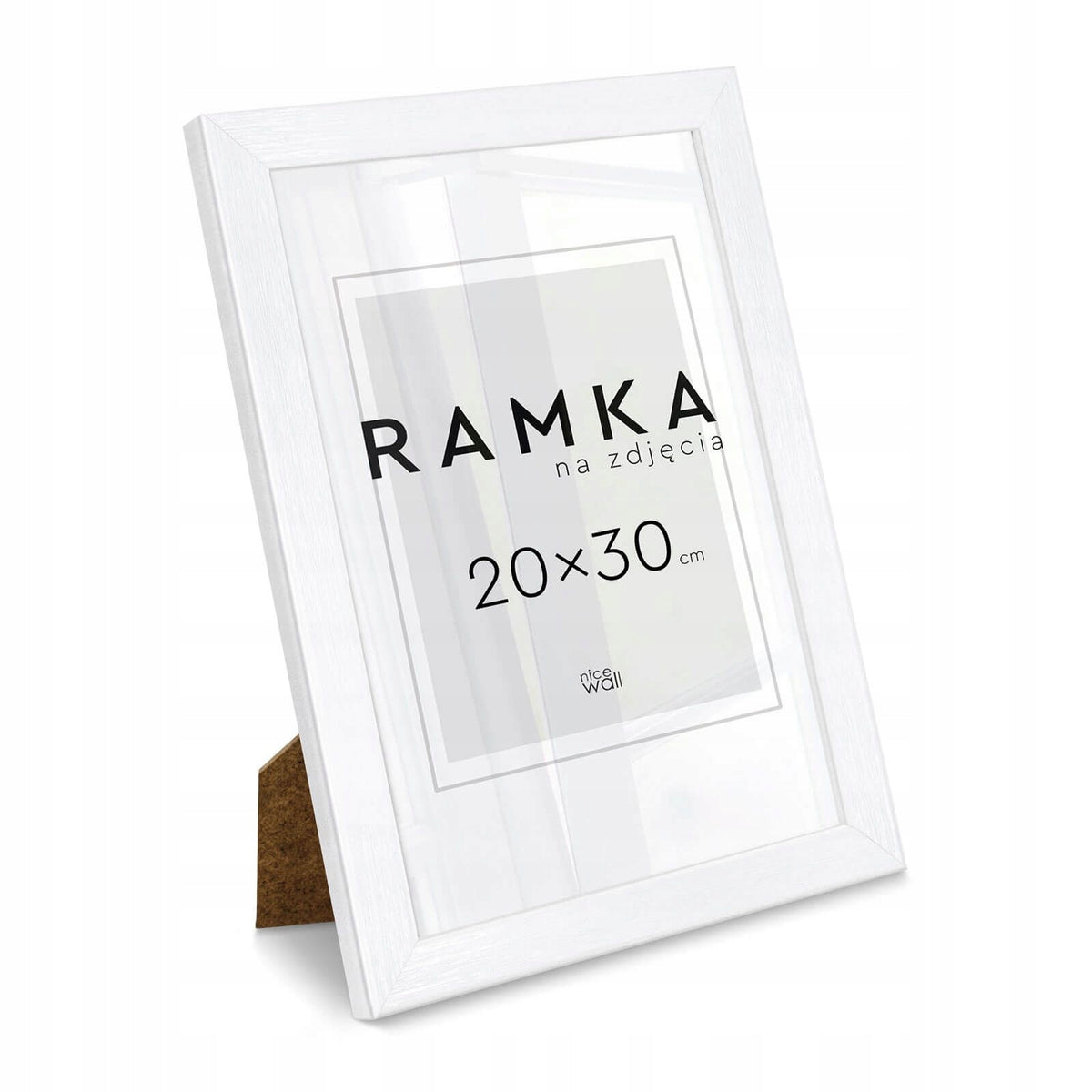 Ramka na zdjęcia 20x30 cm z podpórką Biała oprawa fotografii z tworzywa sztucznego do postawienia, dekoracja wnętrza