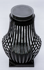 Znicz solarny lampion korynt ateny ażurowy fotowoltaika do 3 LAT lampka nagrobna LED na grób, wysokość 31 cm