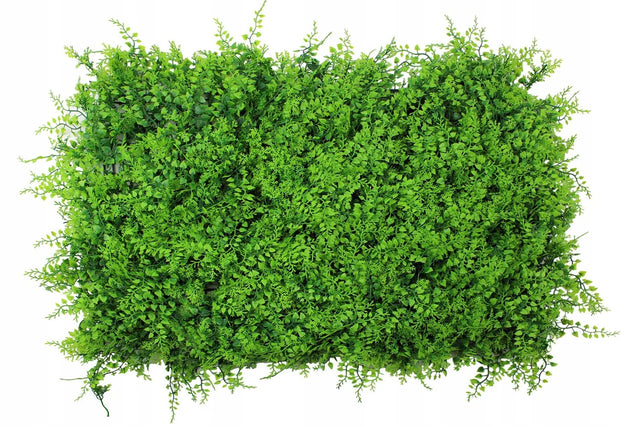 Zielona ściana paproć mata panel dekoracyjny na ścianę sztuczny żywypłot imitacja roślinności z tworzywa 40x60 cm, grubość 5 cm