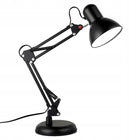 LAMPKA NA BIURKO BIURKOWA LAMPA NOCNA KREŚLARSKA REGULOWANA UCHWYT E27 LED do czytania i nauki, czarna, bez żarówki