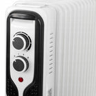 Grzejnik olejowy elektryczny 1500W olejak 7 żeberek na kołach termostat kaloryfer pokojowy przenośny 230 V biały do
