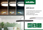 Miledo plafon led azpo LED 22W CCT B-L czarna, zmienna barwa światła lampa sufitowa kwadratowa 42x22,5 cm z wbudowanym