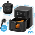 Frytkownica beztłuszczowa 7l 1800W AIR fryer duża okienko frytownica tacki czarny