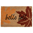 Wycieraczka pod drzwi napis hello fall 60x40 CM mata wejściowa powitalna kokosowa, beżowa, grubość 20 mm