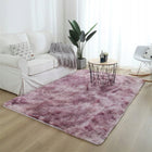 Dywan pluszowy shaggy rabbit różowy 100x150 CM miękki miły gruby futrzany poliester 30 mm do sypialni salonu przy łóżku