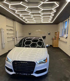 Lampa LED plaster miodu hexagon 245X486 14HEX 624W tuya darmat light 518 plafon geometryczny, oświetlenie sufitowe
