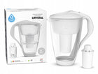 Dzbanek filtr dafi Crystal 2.0l + Wkład do filtrowania wody pitnej, szklany, biały, 10 elementów w komplecie