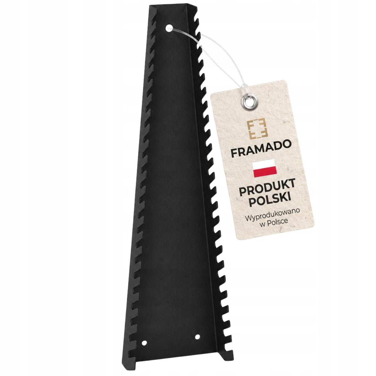 Wieszak na klucze płaskie i oczkowe metalowy czarny 45 CM na 25 kluczy PL organizer narzędziowy ścienny, uchwyt