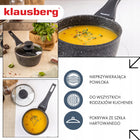 Klausberg KB-7986 Rondel 16cm Marmurowy Indukcja Gaz Nieprzywierający 1,2 L garnek do sosów z pokrywką, do zmywarki, z