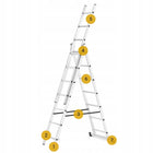Drabina aluminiowa wielofunkcyjna z adaptacją na schody 3x7 higher 150kg drabinka do prac remontowych i budowlanych