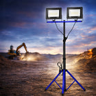Stojak Statyw 100W Naświetlacz Lampa Robocza Halogen Budowlany z Wtyczką reflektor LED do warsztatu, 4500 lm, IP66