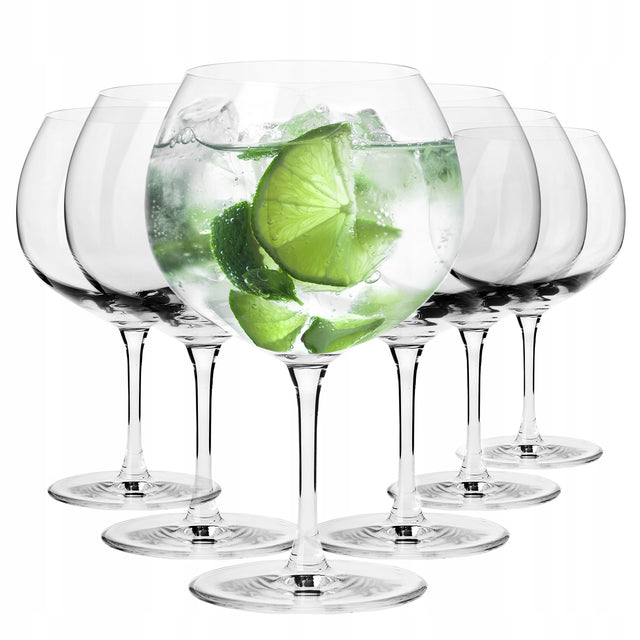 Kieliszki typu baloon Gin&Tonic divine krosno 790ml duże do aperola drinków szkło koktajlowe, wodne, komplet 6 sztuk, można myć w zmywarce