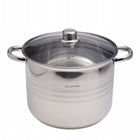 Garnek wysoki z pokrywką gastronomiczny stalowy 10,5 L indukcja kamille naczynie do gotowania, średnica 26 cm, bez