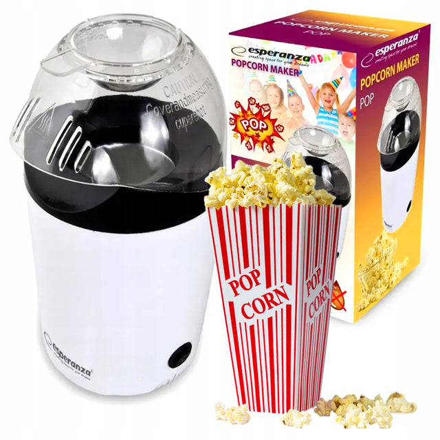 Maszynka urządzenie do popcornu bez tłuszczu popper do kukurydzy, prażarka ziaren, 1200 w, miarka, pojemność 0,27 l