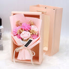 Flowerbox kwiaty mydlane flower box prezent na dzień nauczyciela dla niej bukiet mydlany 27 cm na walentynki
