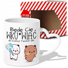 Kubek prezent Dla par będę CIĘ wku*wiać do końca twoich DNI bubu i dudu ceramiczny 300 ml z uchem w kształcie serca, na