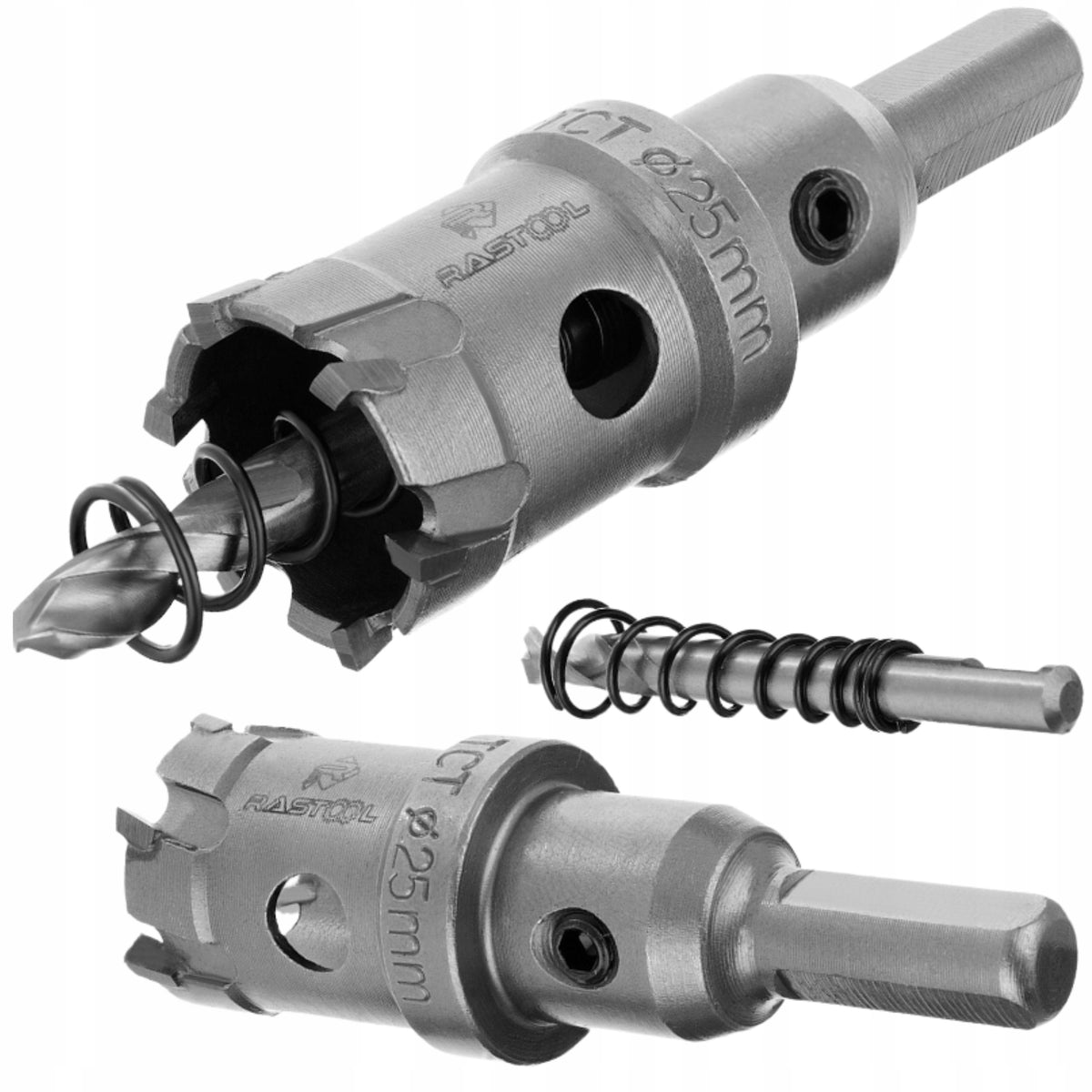 WIERTŁO DO METALU OTWORNICA KORONKA WIDIOWA INOX STAL 25MM WĘGLIK SPIEKANY do aluminium, żeliwa, PCV, MDF, drewna i