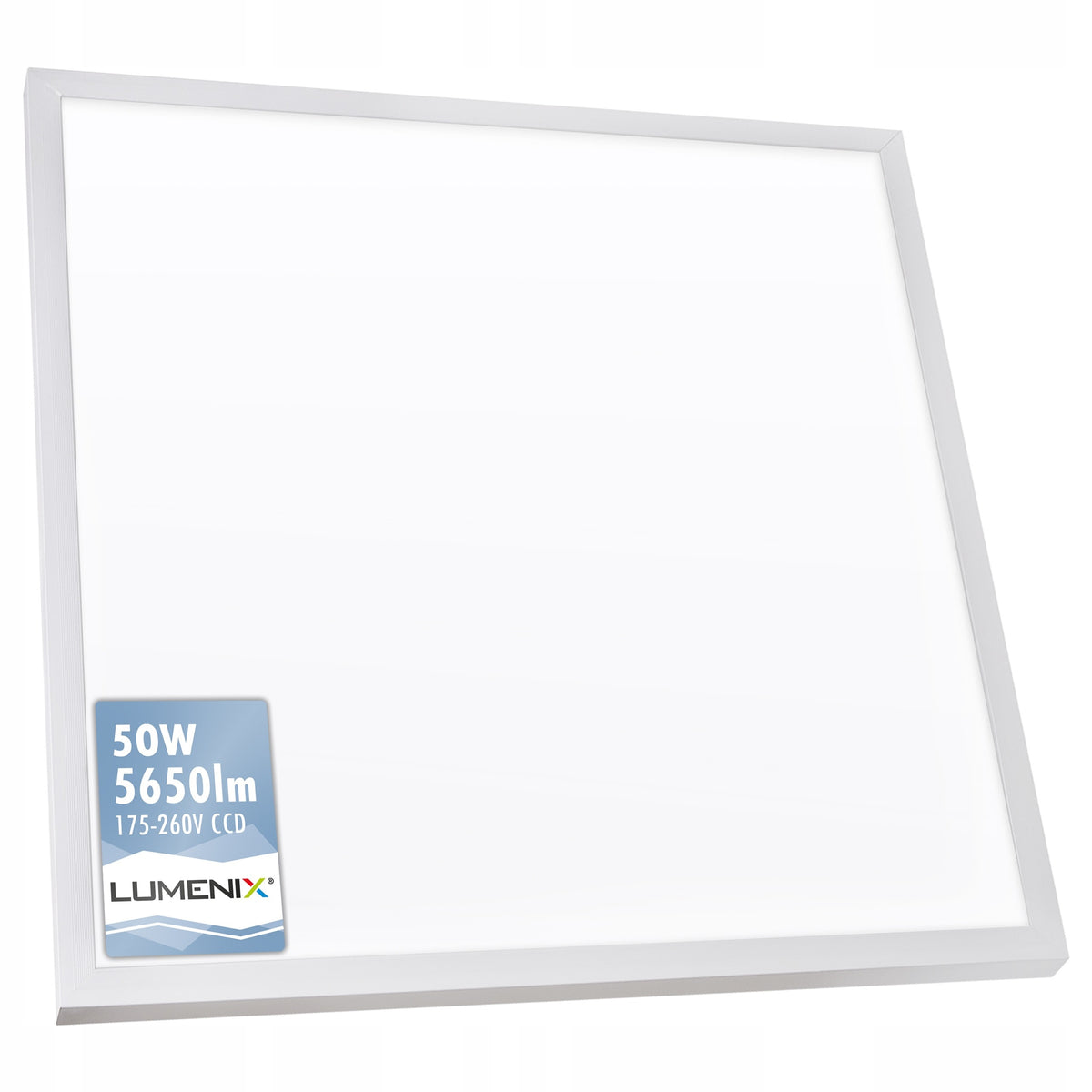 Panel LED Oprawa Rastrowa 60x60cm 595x595mm 50W Kaseton CCD Sufitowy plafon kwadratowy biały, zintegrowane źródło