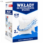 K&M Wkłady do Pochłaniacza Wilgoci 280g x 12szt mocne granulat osuszający, bezzapachowy, niewymagający zasilania, do