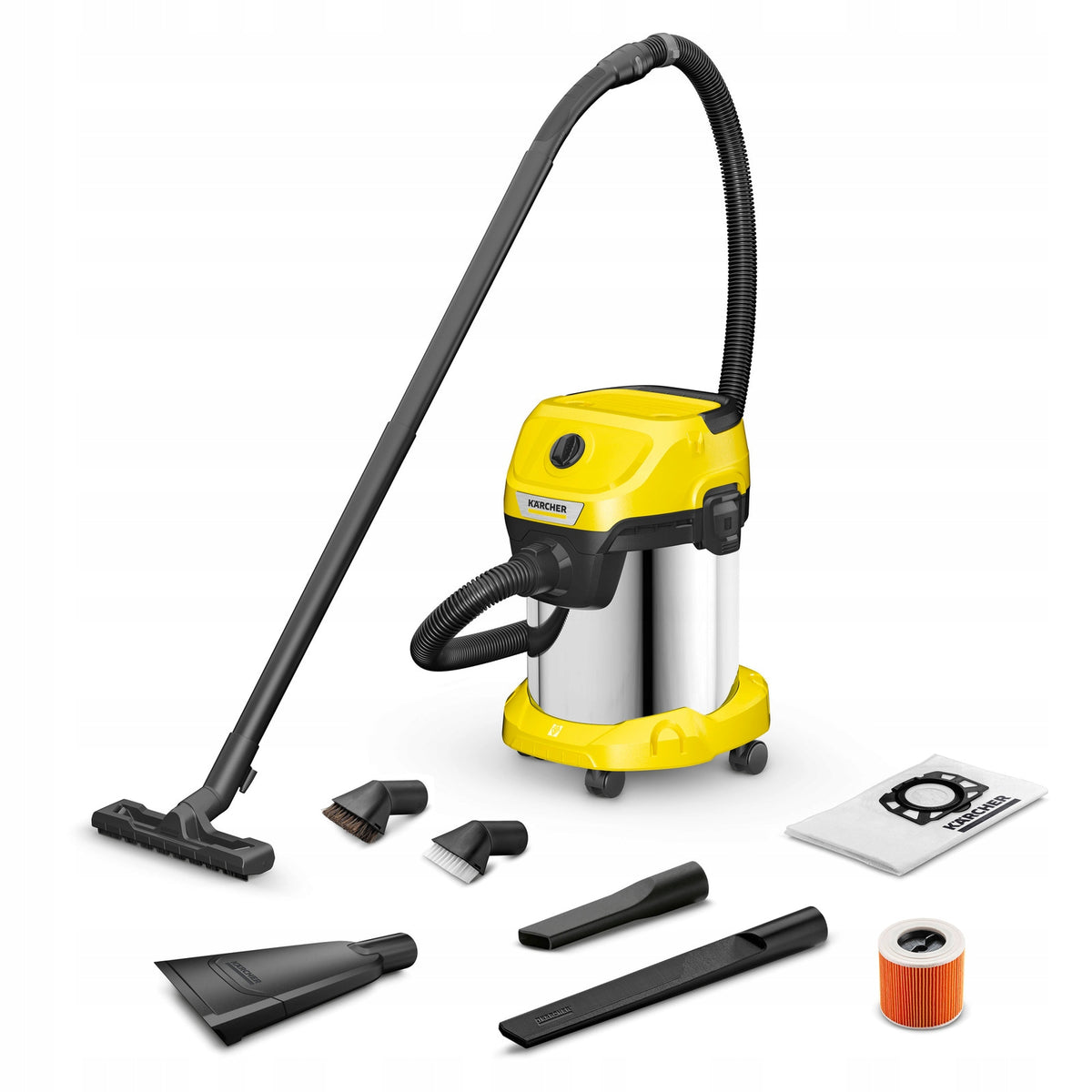 Odkurzacz uniwersalny do auta Karcher WD 3 S-17/6/20 Car 1000 w warsztatowy, przemysłowy, zbiornik 17 l, przepływ 45