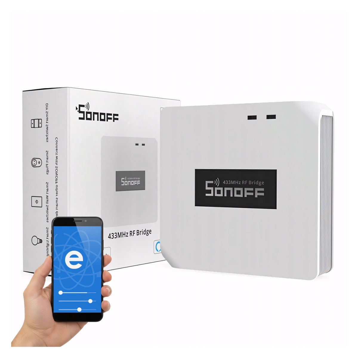 Sonoff bridge R2 Inteligentna Bramka Centralka Sterująca Radiowo RF 433MHz hub WiFi do automatyki domowej, zasilanie