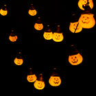 Girlanda lampki dynie świecące 20 LED wiszące dekoracja upiorna halloween łańcuch świetlny na przyjęcie tematyczne do