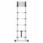 Drabina aluminiowa teleskopowa przystawna higher 440cm wysuwana, 15 szczebli, udźwig 150 kg, długość transportowa 94