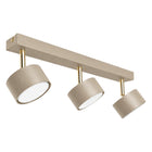 Lampa Sufitowa LED Kinkiet Szyna regulowana 3x GX53 Listwa loft Nowoczesna plafon metalowy beżowy do salonu kuchni