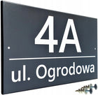 Tabliczka Adresowa Numer na dom antracyt Duża - metalowa - UV oznaczenie posesji, szyld budynku, tablica