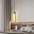 Lampa sufitowa jednopunktowa wisząca czarna LED metalowa ring loft ledowa oprawa do salonu jadalni kuchni, zintegrowane