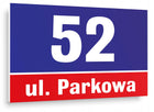Tabliczka adresowa Numer domu 32x22 cm PCV 6 mm oznaczenie posesji, szyld na elewację