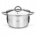 Garnek Indukcja ze stali nierdzewnej GAZ solidny Konighoffer Faro 5,9l 24cm naczynie kuchenne do zup i dań