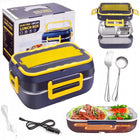 Elektryczny lunchbox pojemnik podgrzewany do auta ciężarówki pracy obiadowy menażka 900 ml na posiłki z tworzywa