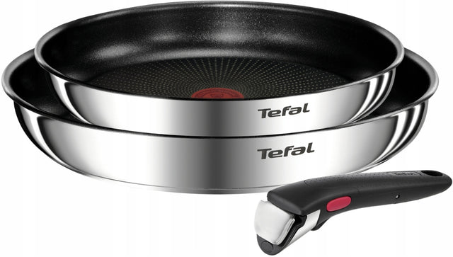 Zestaw stalowe patelnie nieprzywierające tefal Ingenio Emotion 24/28 rączka na indukcję, do piekarnika, z odpinanym uchwytem, 3 elementy