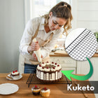 Kratka do studzenia ciasta chleba lukrowania wypieków z nóżkami duża 43x28 ruszt metalowy do tortów, ciastek i