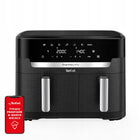 Frytkownica beztłuszczowa tefal EY9428E XXL 11l 2700W dwukomorowa Air Fryer czarny