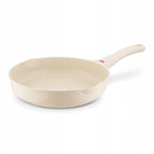 Patelnia Indukcja GAZ Duża solidna Konighoffer Creamy Marble 28 cm okrągła do smażenia, powłoka nieprzywierająca