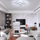 Lampa Sufitowa Wisząca LED Żyrandol Kwadratowy Nowoczesny z Pilotem 50W do salonu i sypialni, ciepła barwa światła